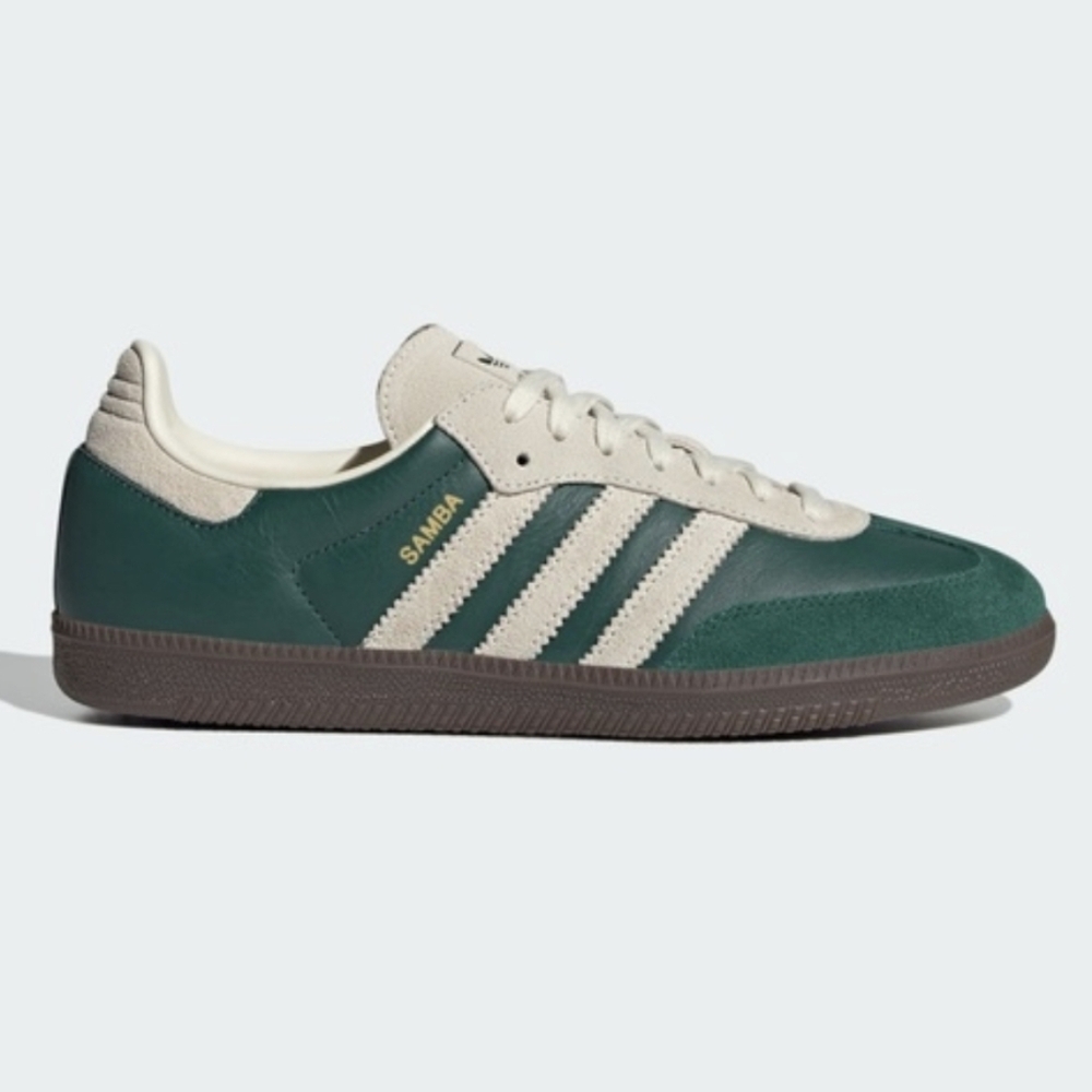 Adidas Samba OG Shoe Collegiate Green, Cream White, Men's Size 10 - Picture 2 of 11
